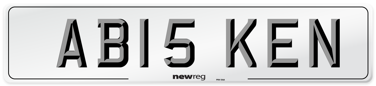 AB15 KEN Number Plate from New Reg